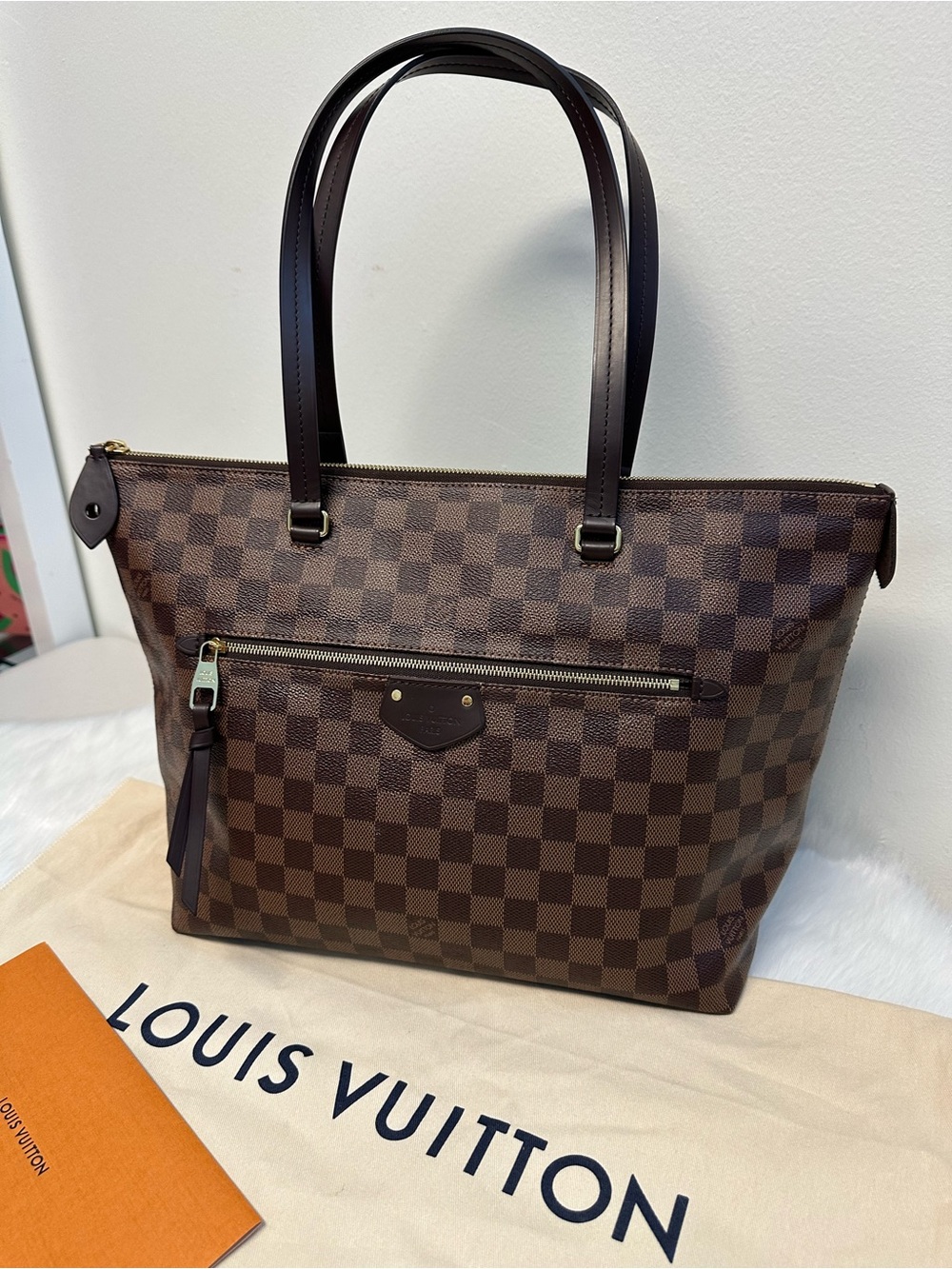 Louis Vuitton Brown Damier Tote Bag Micro Chip